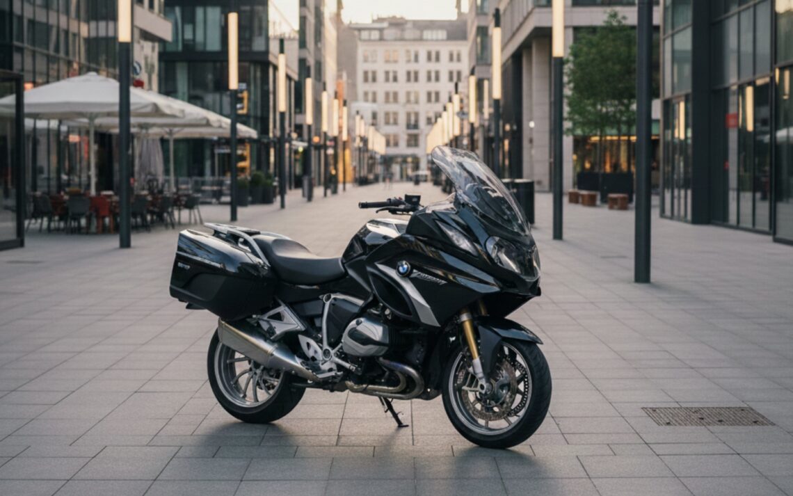 Parken von Motorrädern auf dem Bürgersteig